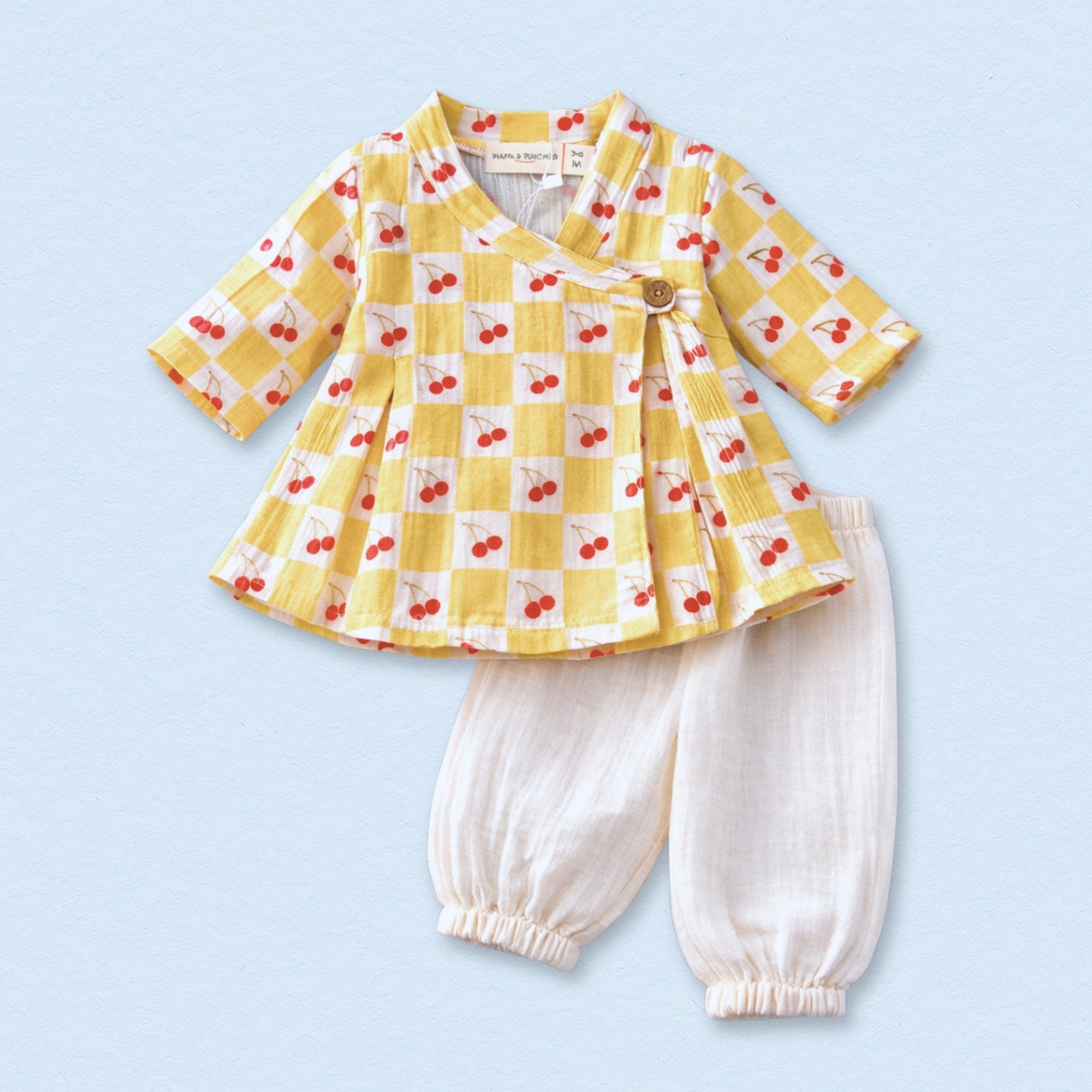 Very Cherry Muslin Angrakha Set