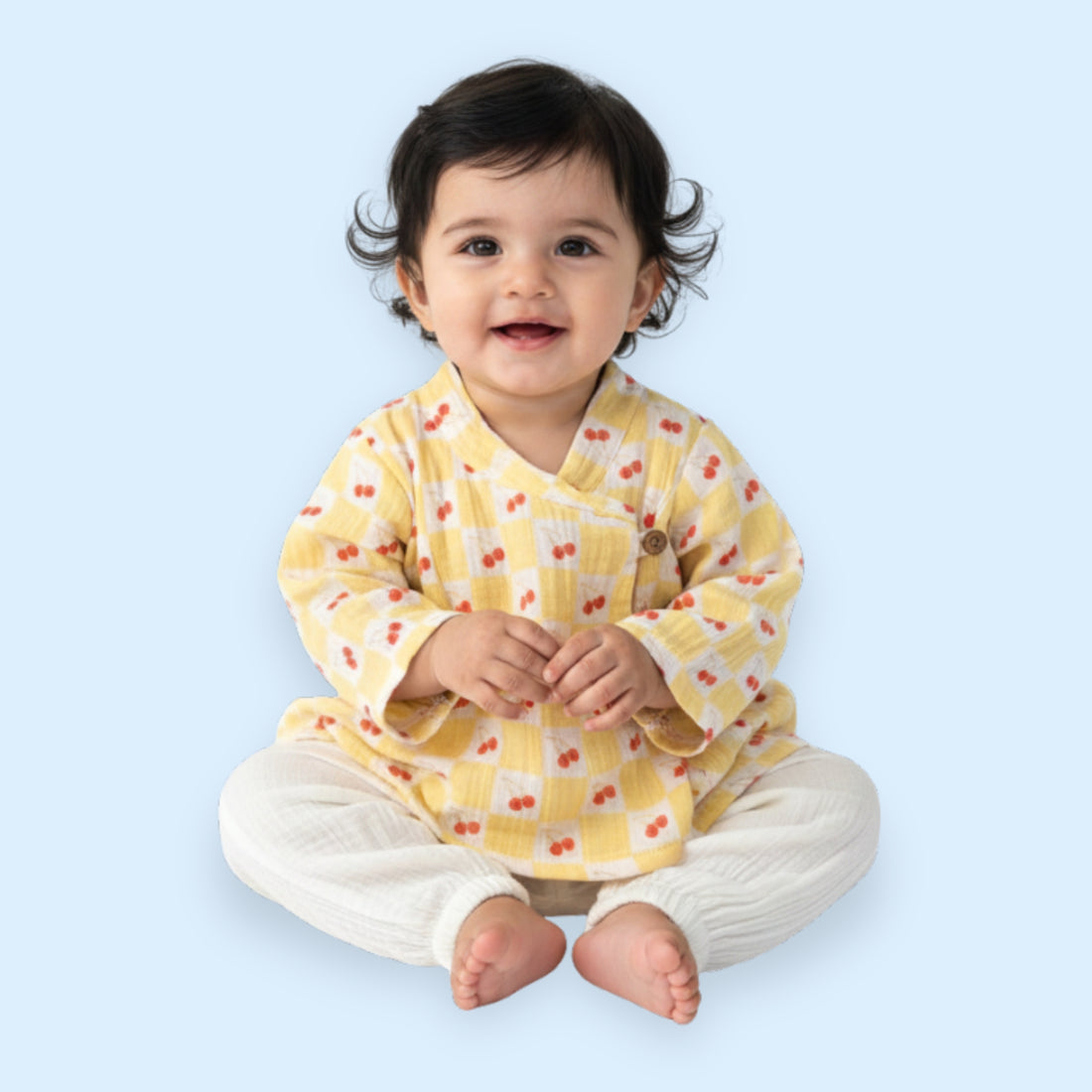 Very Cherry Muslin Angrakha Set