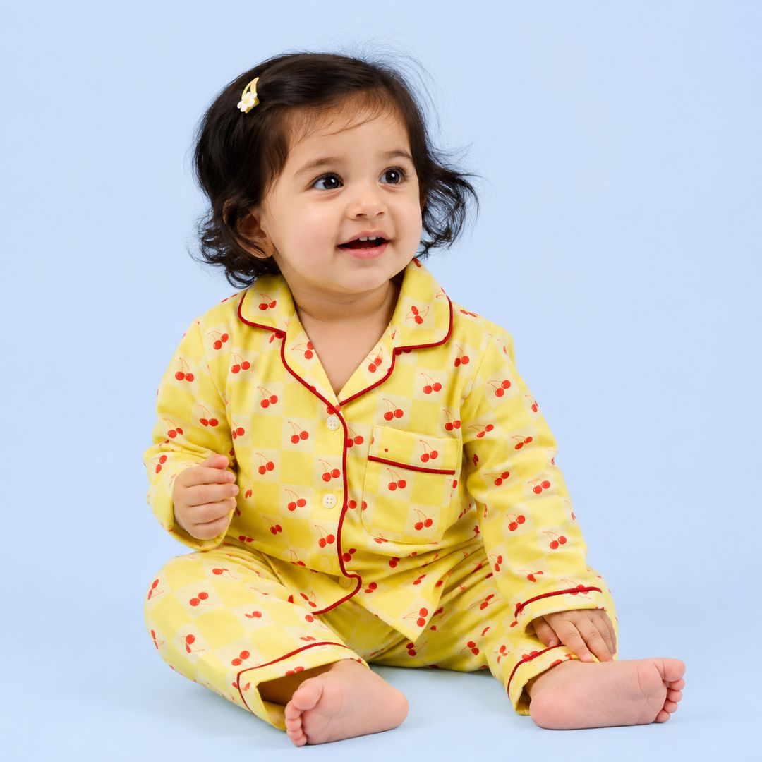 Very Cherry Full Sleeves Night Suit