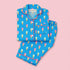 Ice cream Dreams Full Sleeves Night Suit. A cozy, light blue night suit with a playful ice cream print.