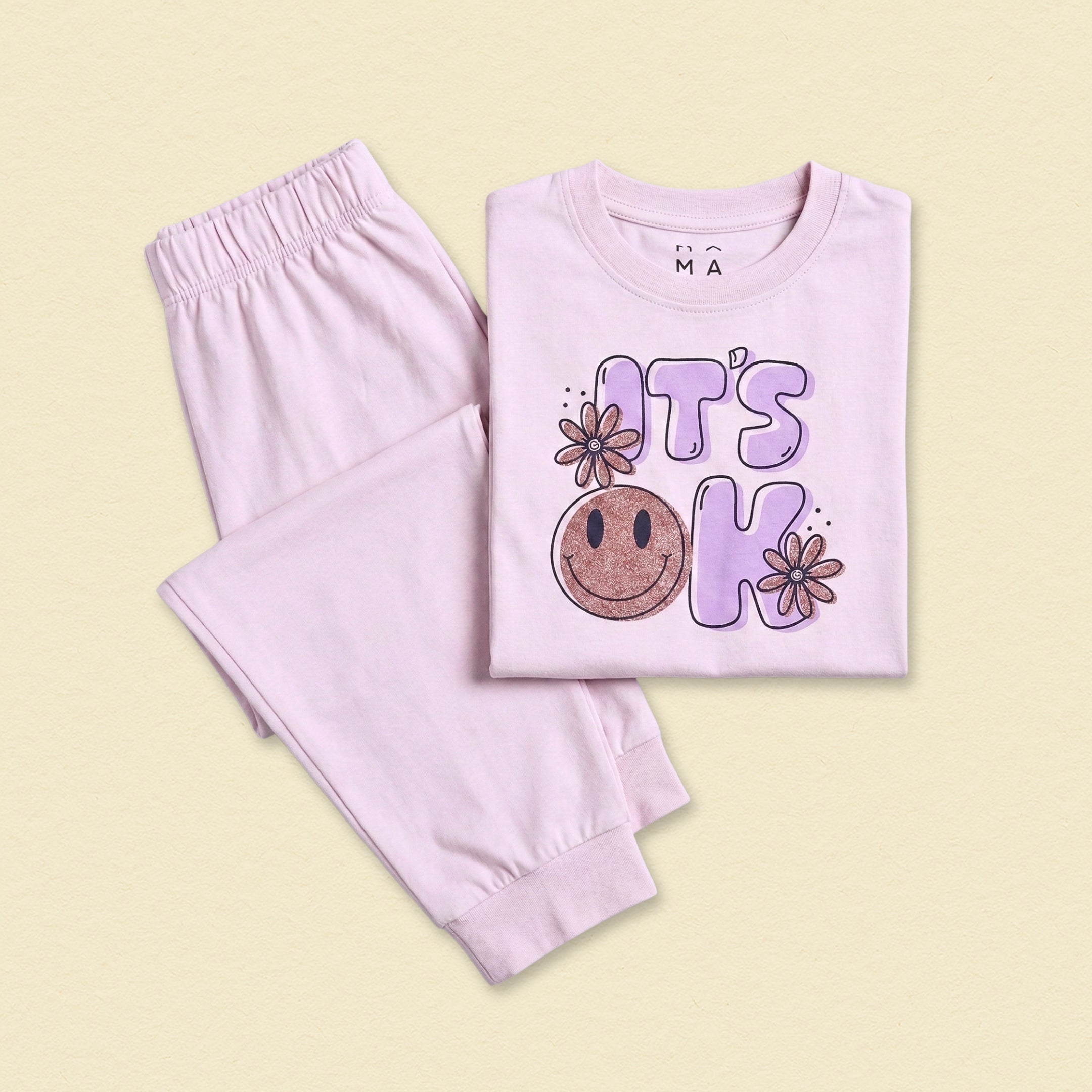 Smiley Cotton Pyjama Set