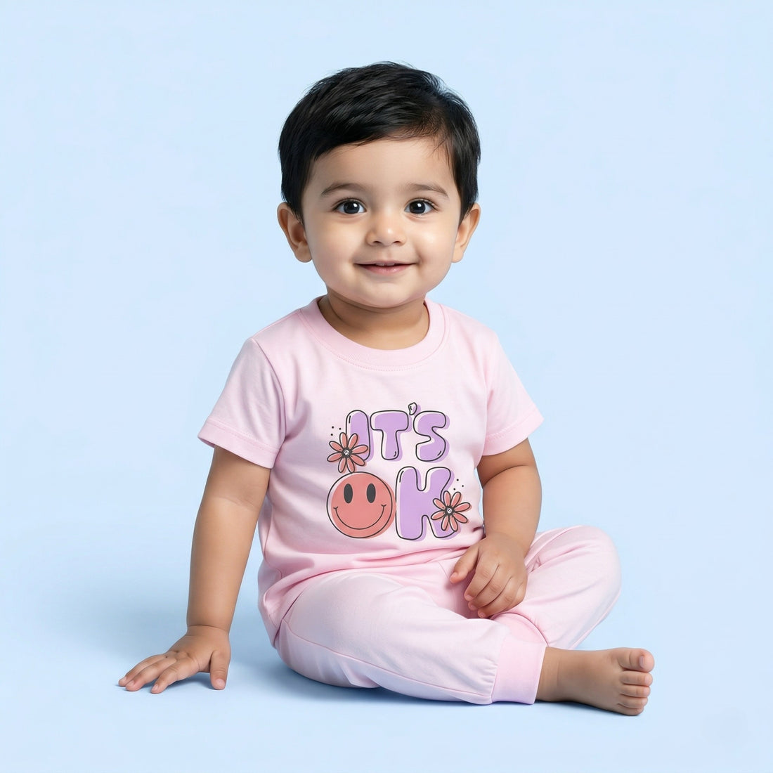 Smiley Cotton Pyjama Set