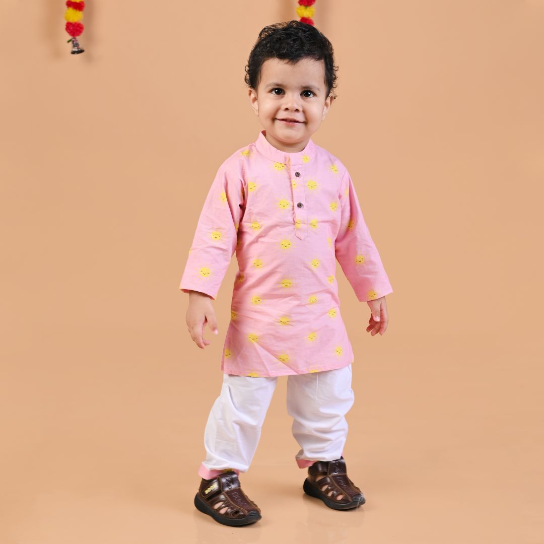 Pink Sun Kurta Set