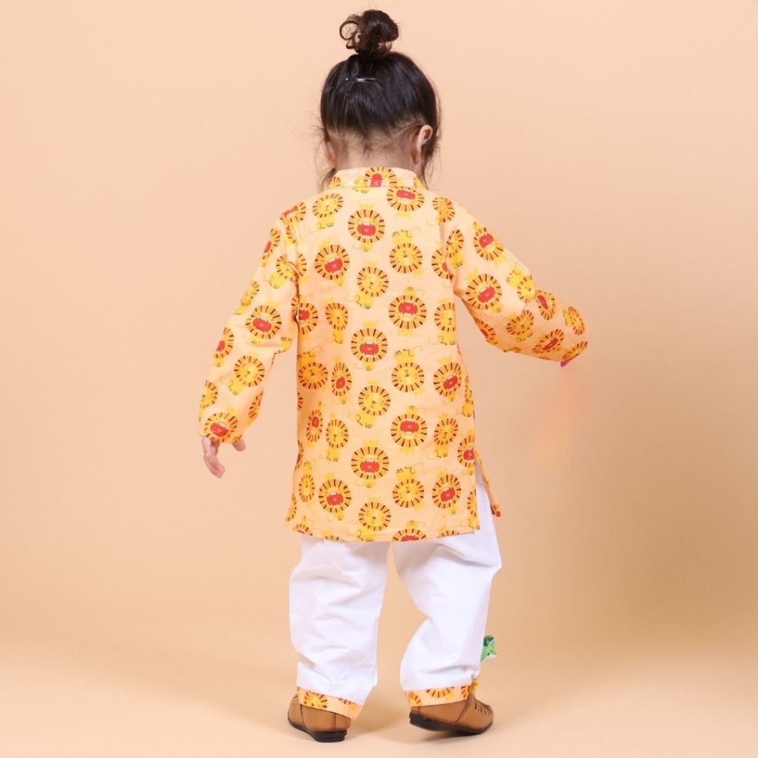 Lion King Cotton Kurta Set