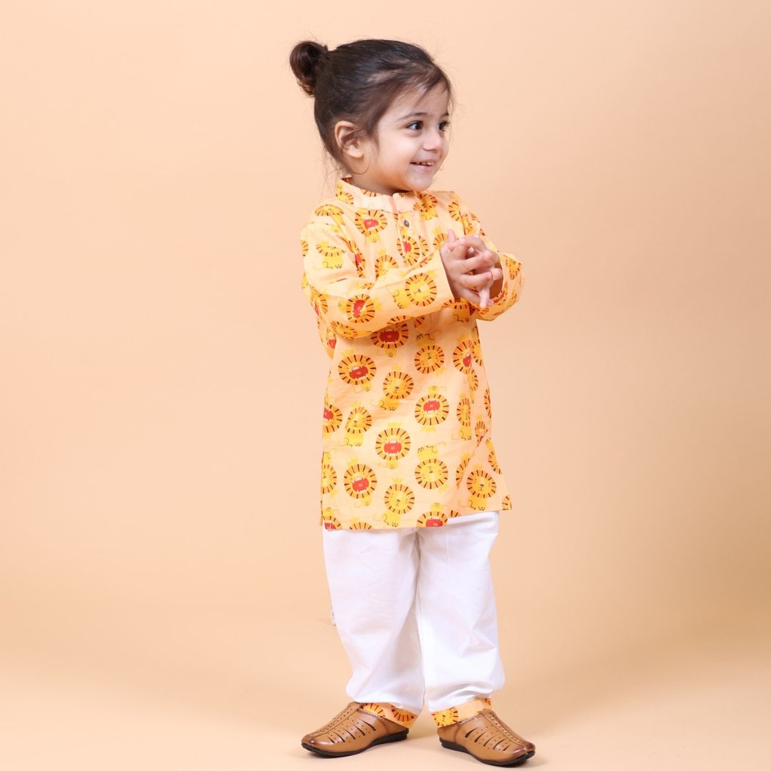 Lion King Cotton Kurta Set