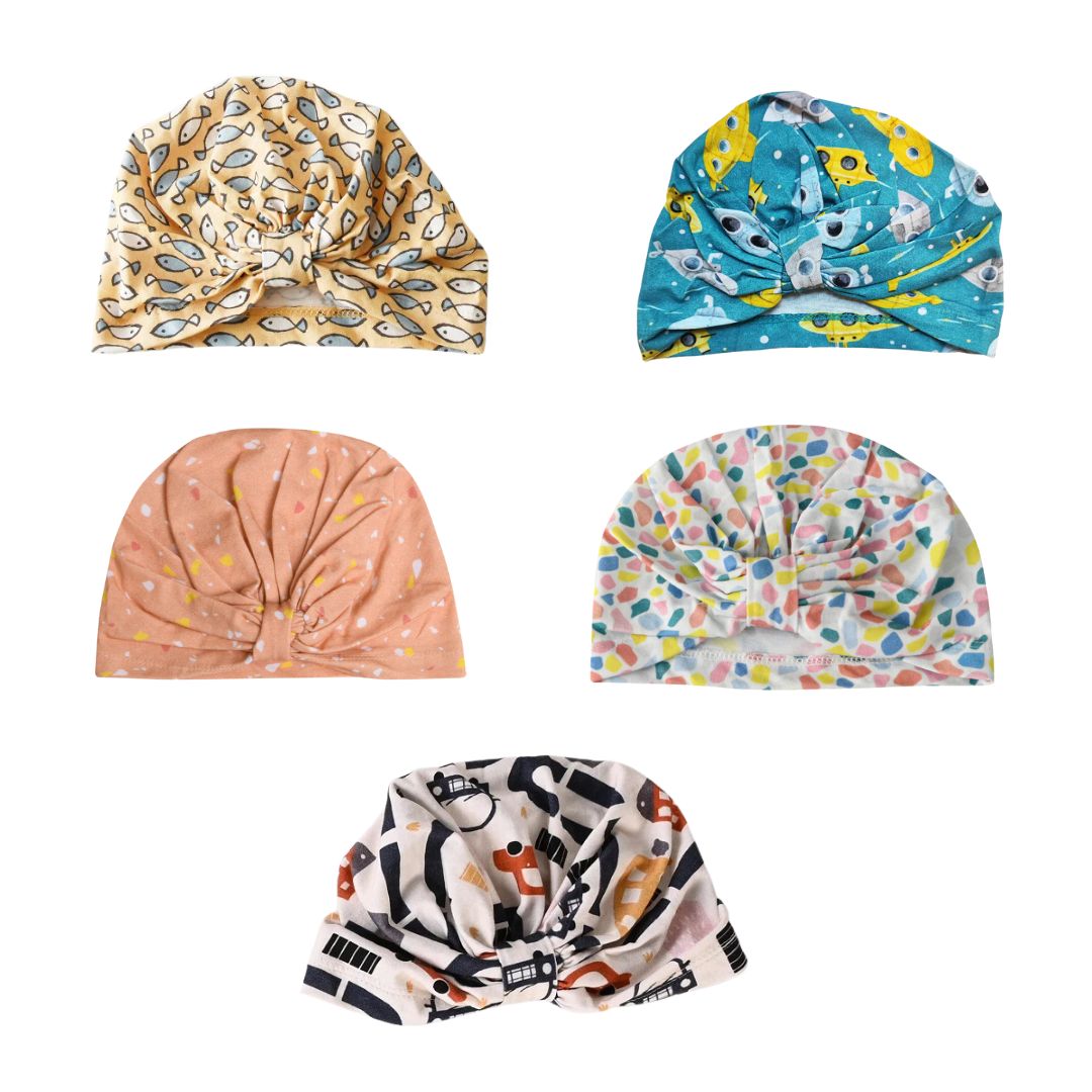 Pack of 5 Turban Hat