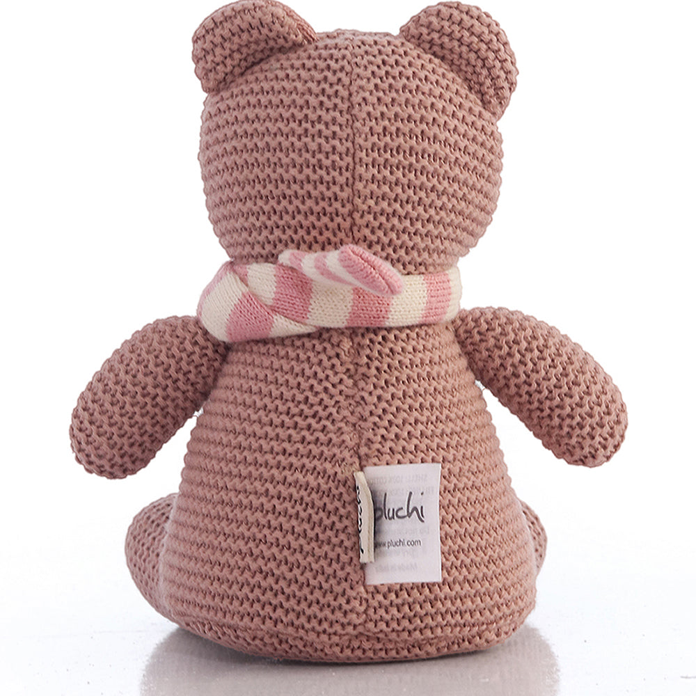 Mumma Bear Pink Knitted Stuffed Soft Toy