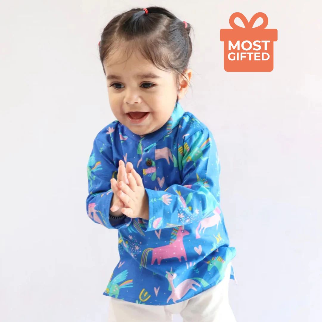 Mystical Unicorn Cotton kurta set