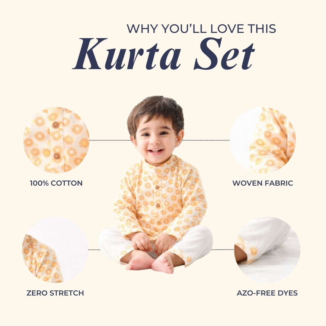 Sunflower Cotton Kurta Set