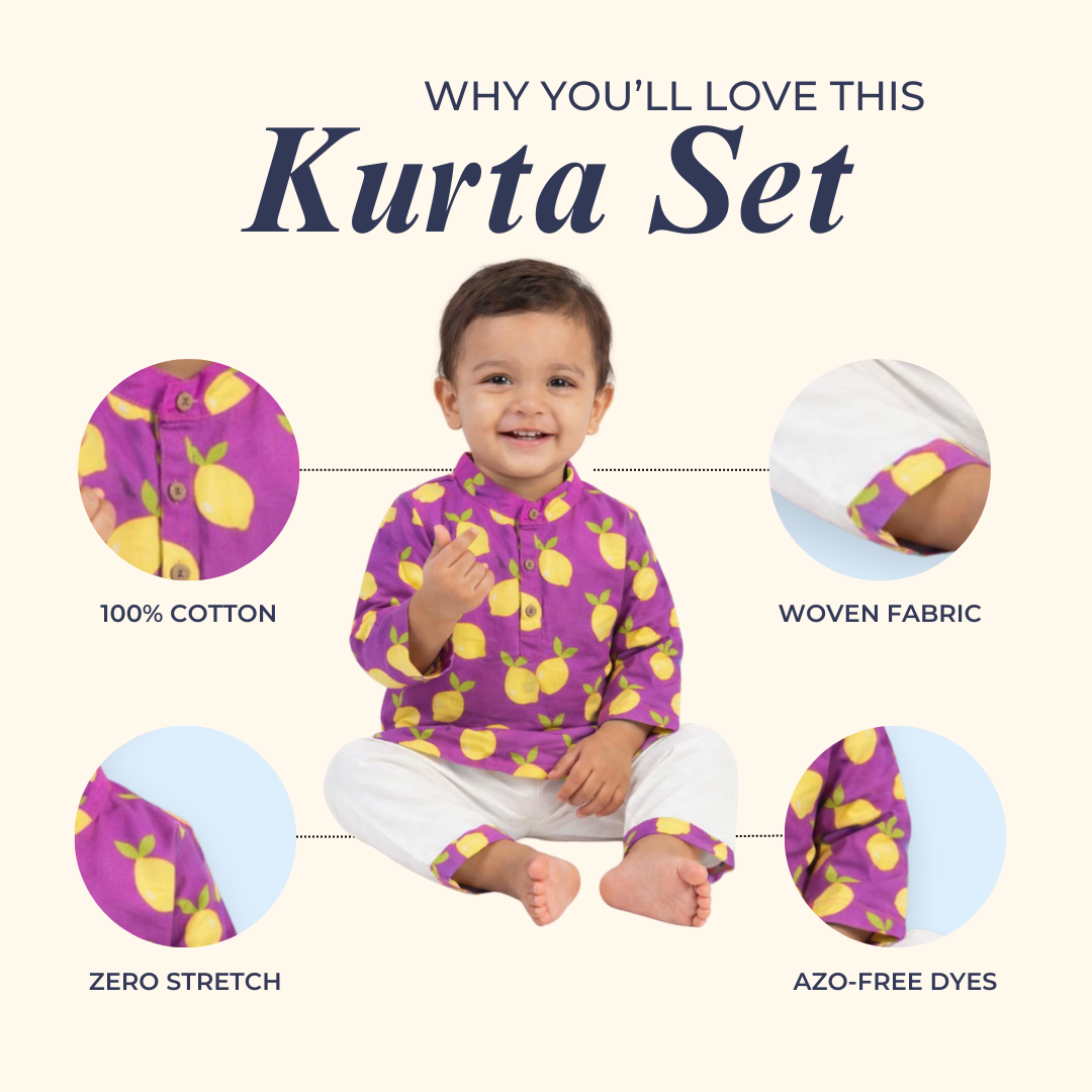 Lemony Lemons Kurta Set
