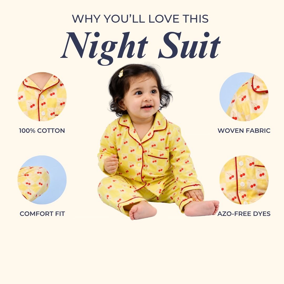 Very Cherry Full Sleeves Night Suit