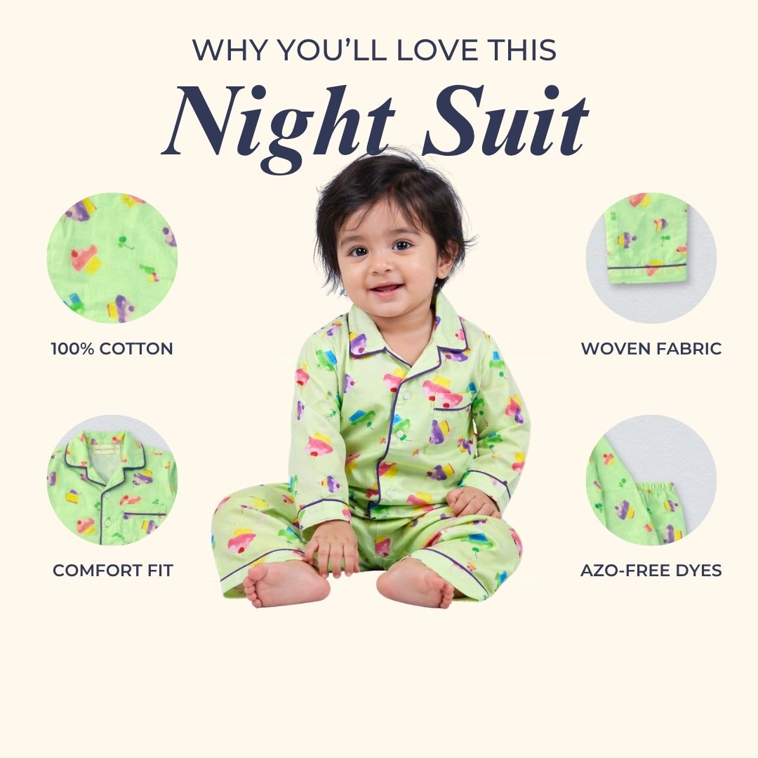 Cute Cupcakes Full Sleeves Night Suit
