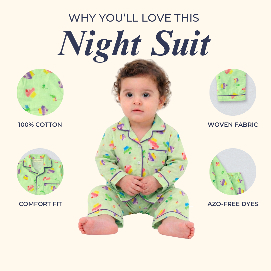 Cute Cupcakes Full Sleeves Night Suit