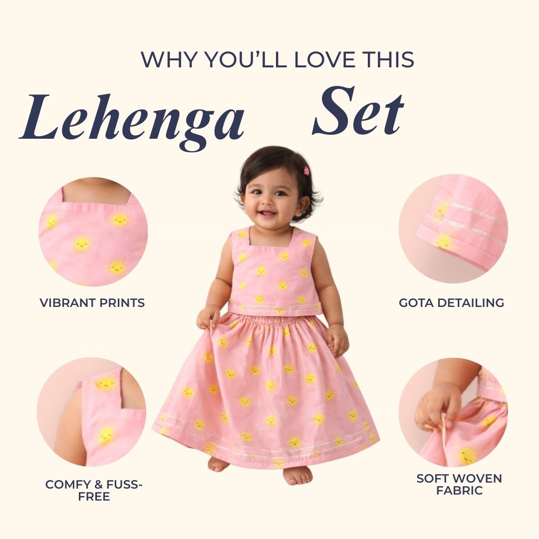 Pink Sun Lehenga Set