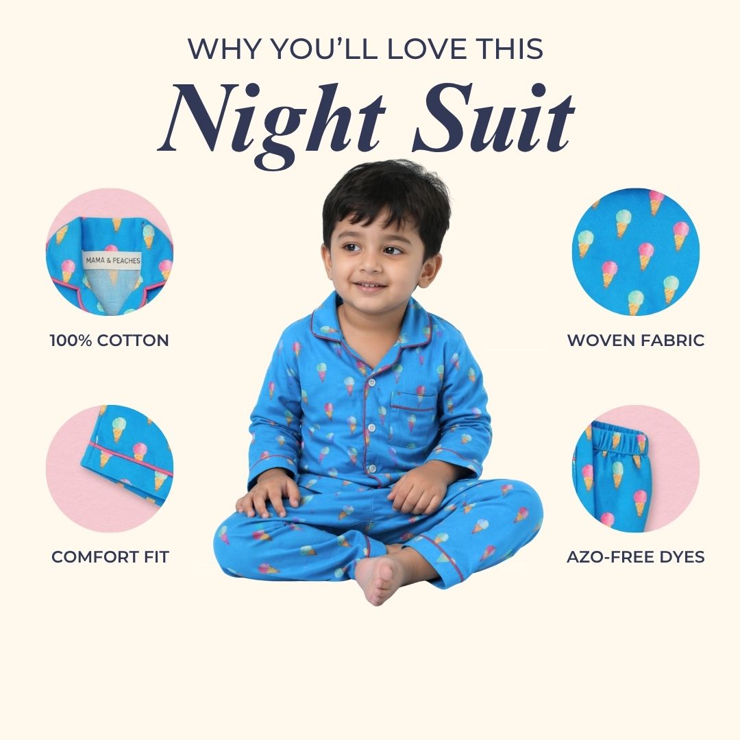 Ice cream Dreams Full Sleeves Night Suit