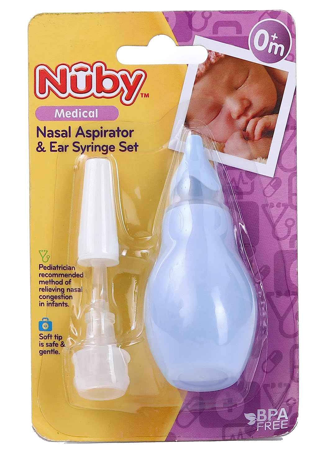 Nuby Nasal Aspirator &amp; Ear Syringe - Purple