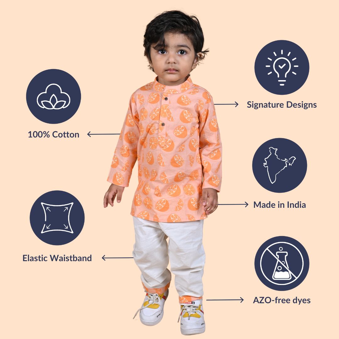 Orange Kurta Set