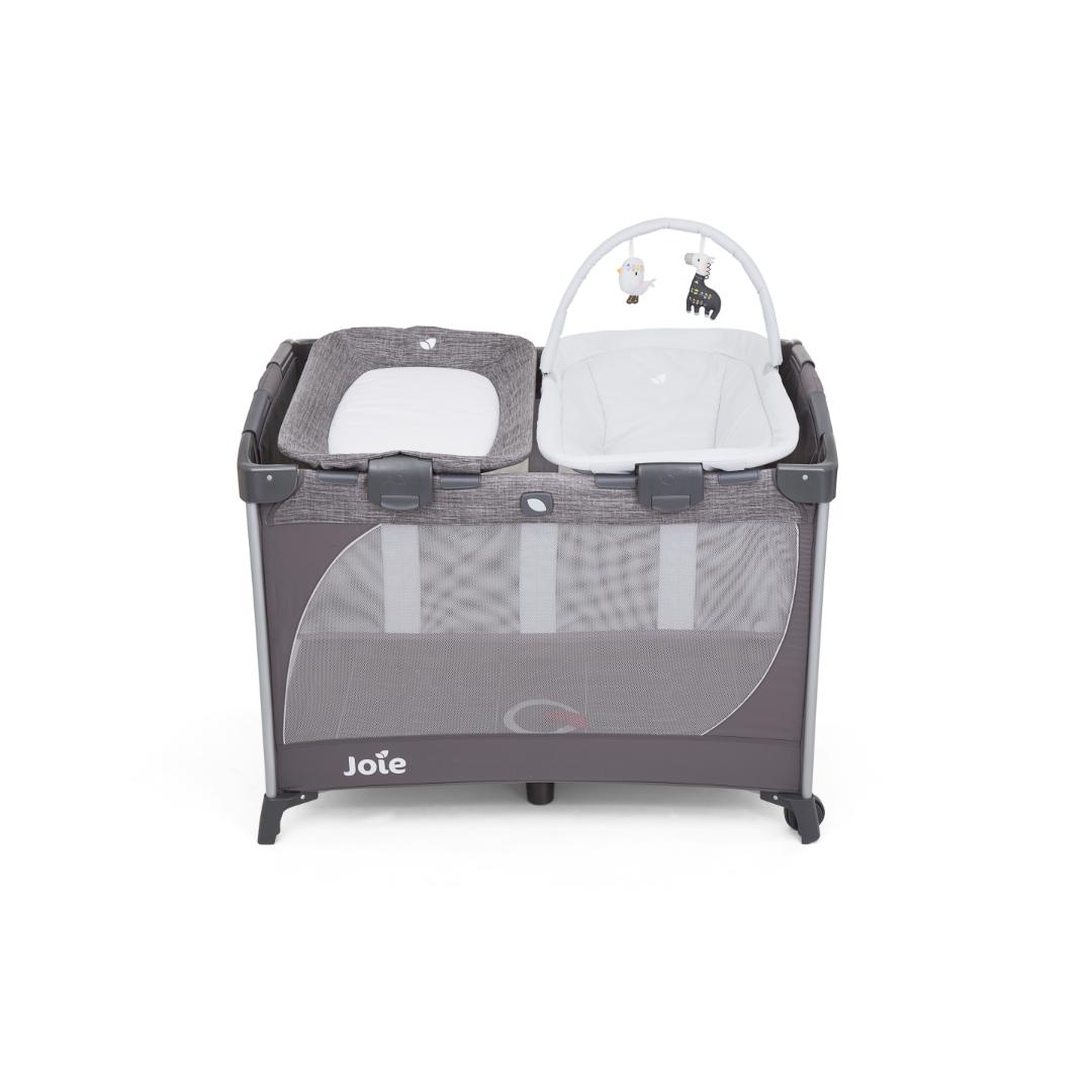 Joie Playard Commuter Change &amp; Snooze Linen Grey Birth to 15kg