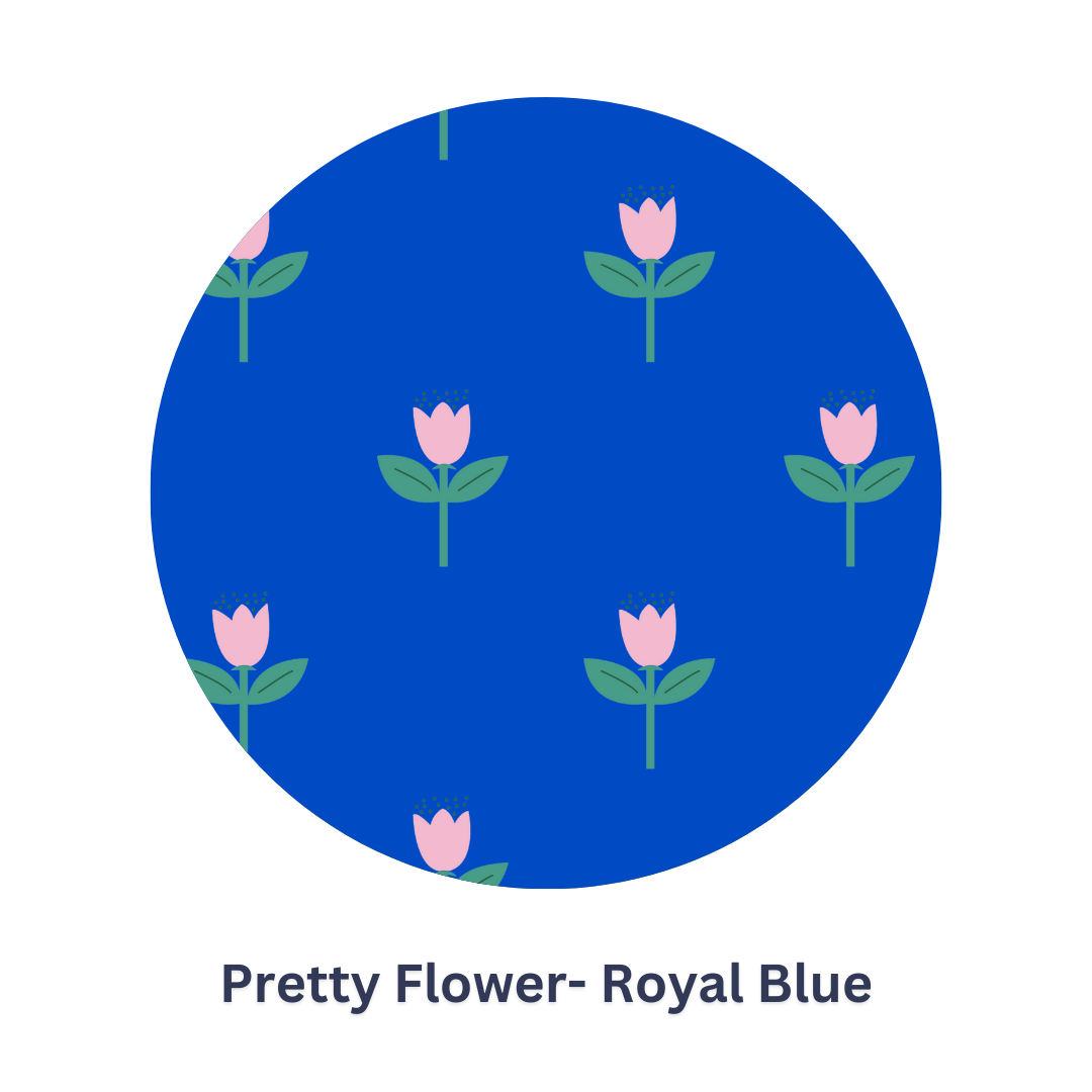 Pretty Flower Royal Blue Kurta Set