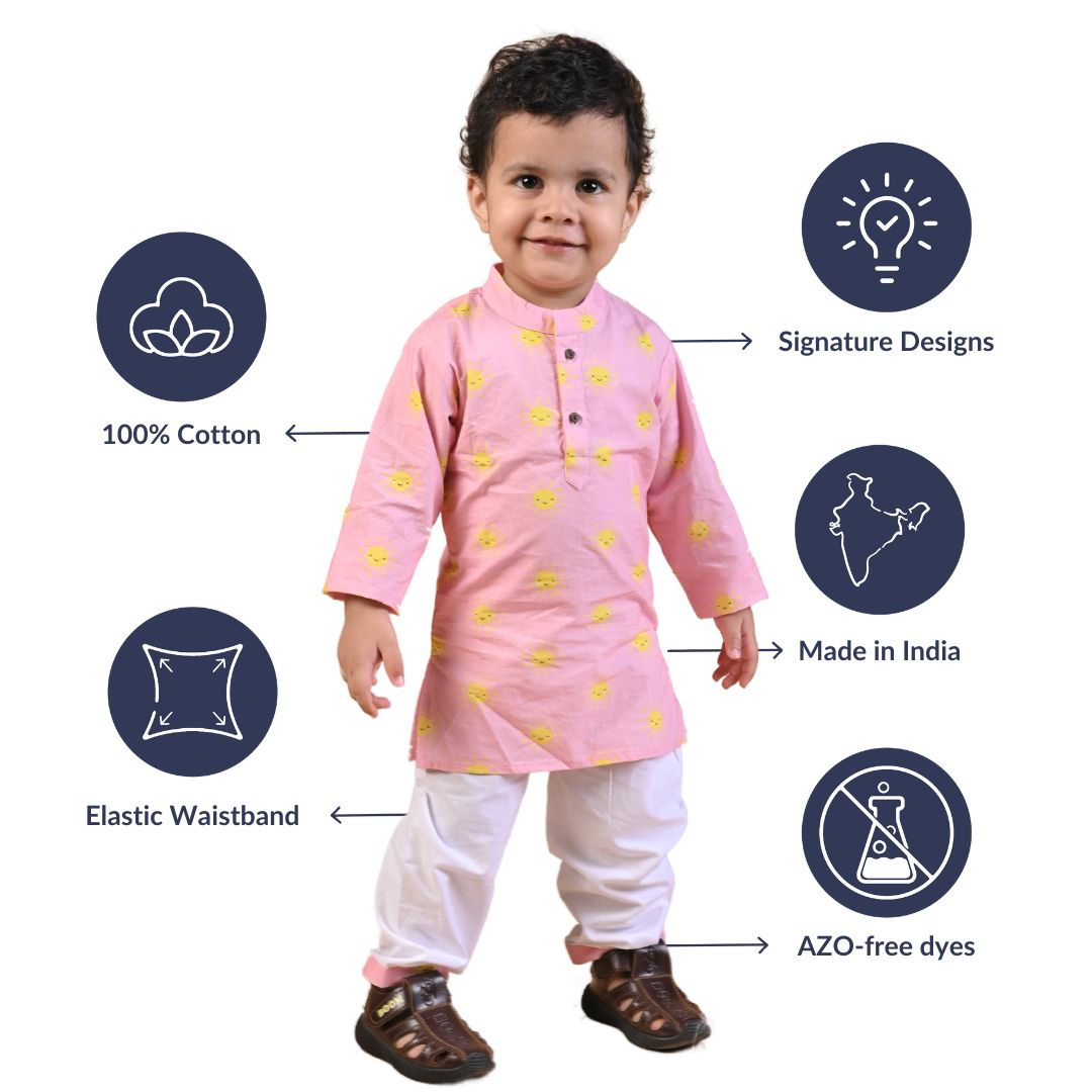 Pink Sun Kurta Set