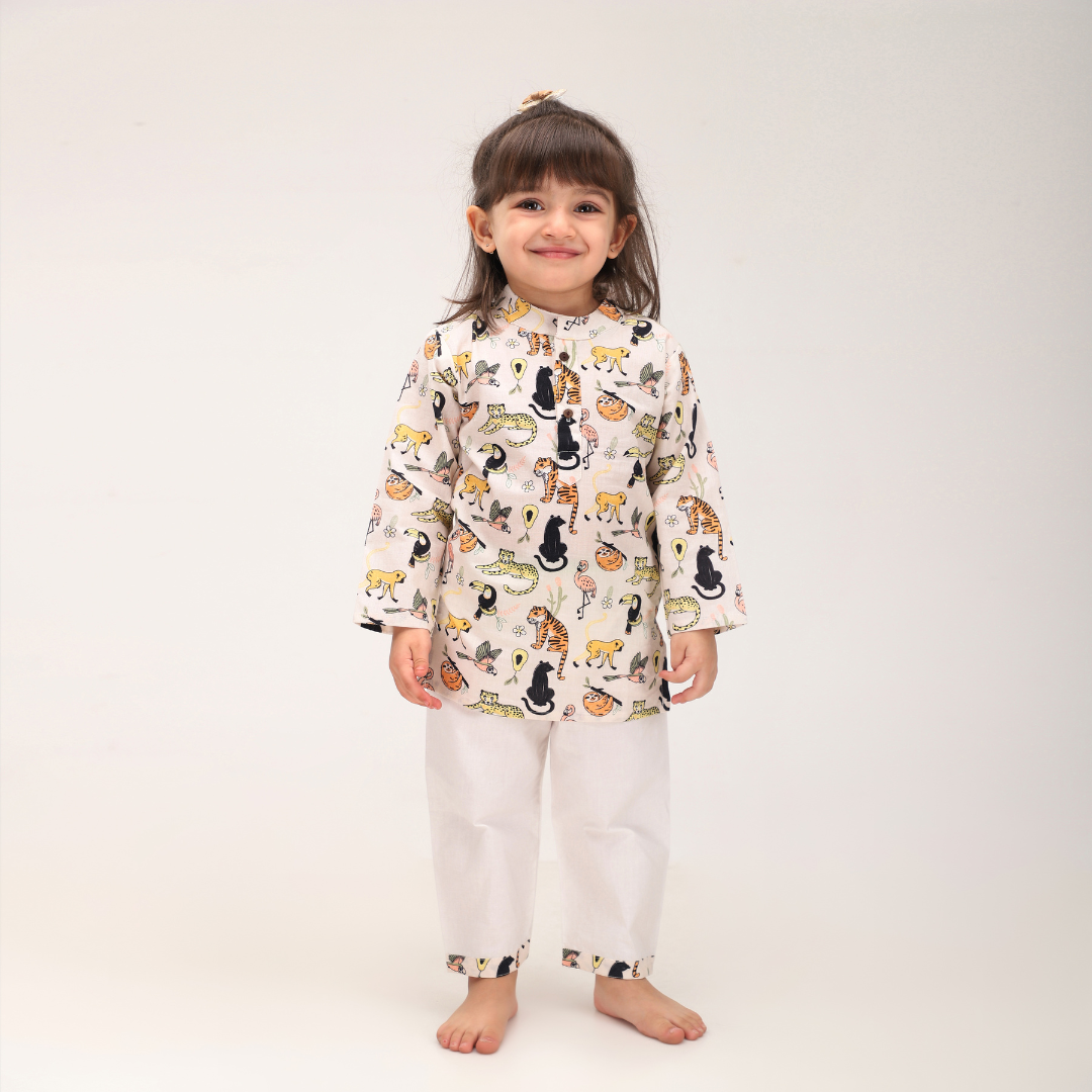 Rainforest Animals Kurta Set