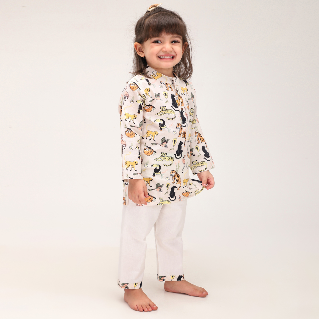 Rainforest Animals Kurta Set