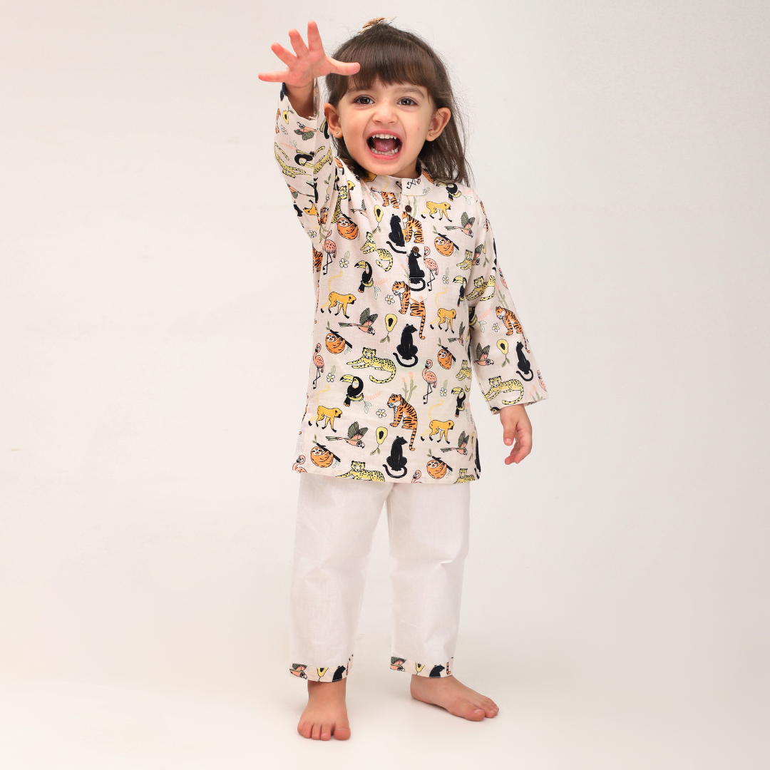 Rainforest Animals Kurta Set