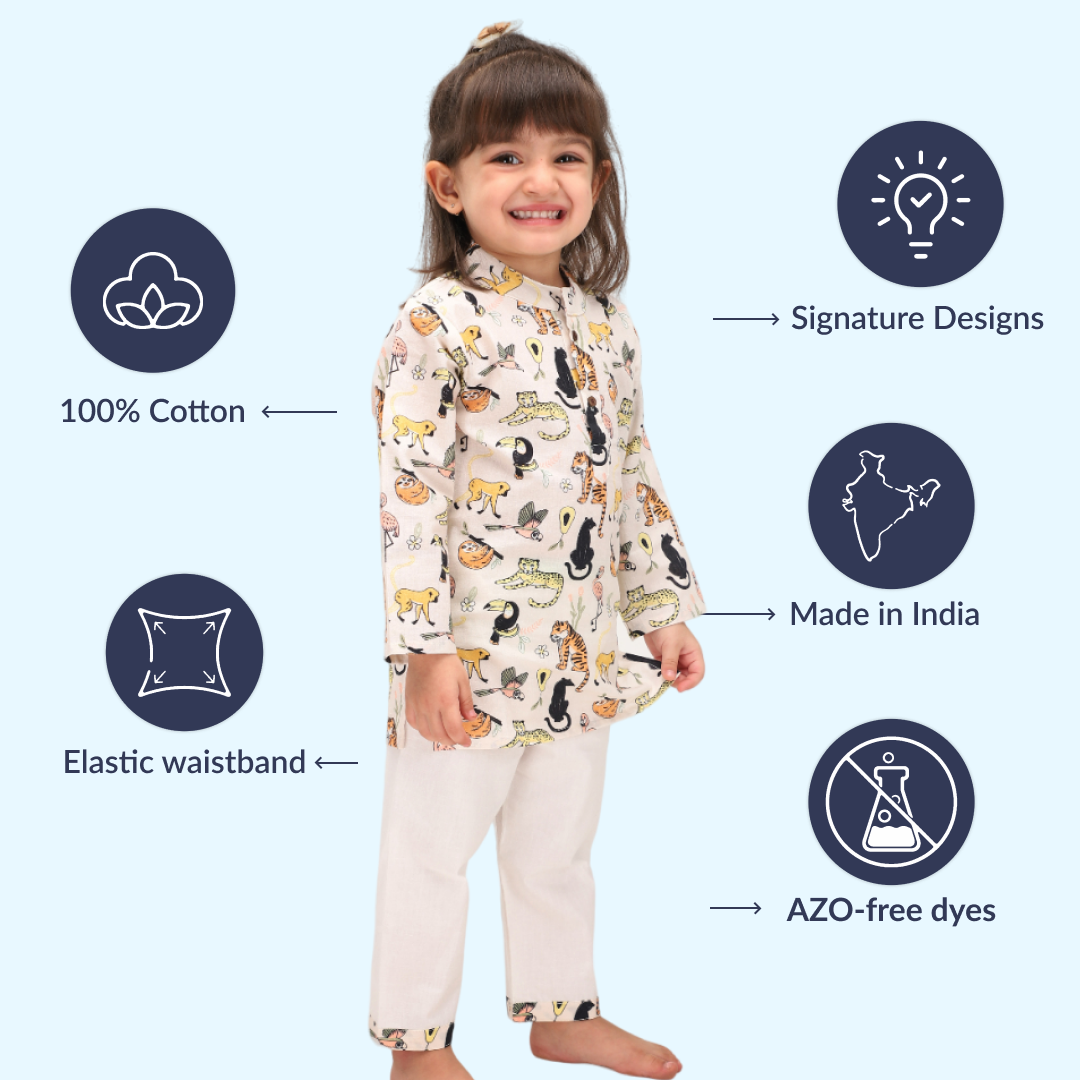 Rainforest Animals Kurta Set