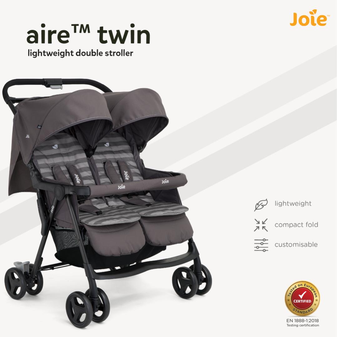 Joie Stroller Aire Twin Dark Pewter Birth to 36 Months