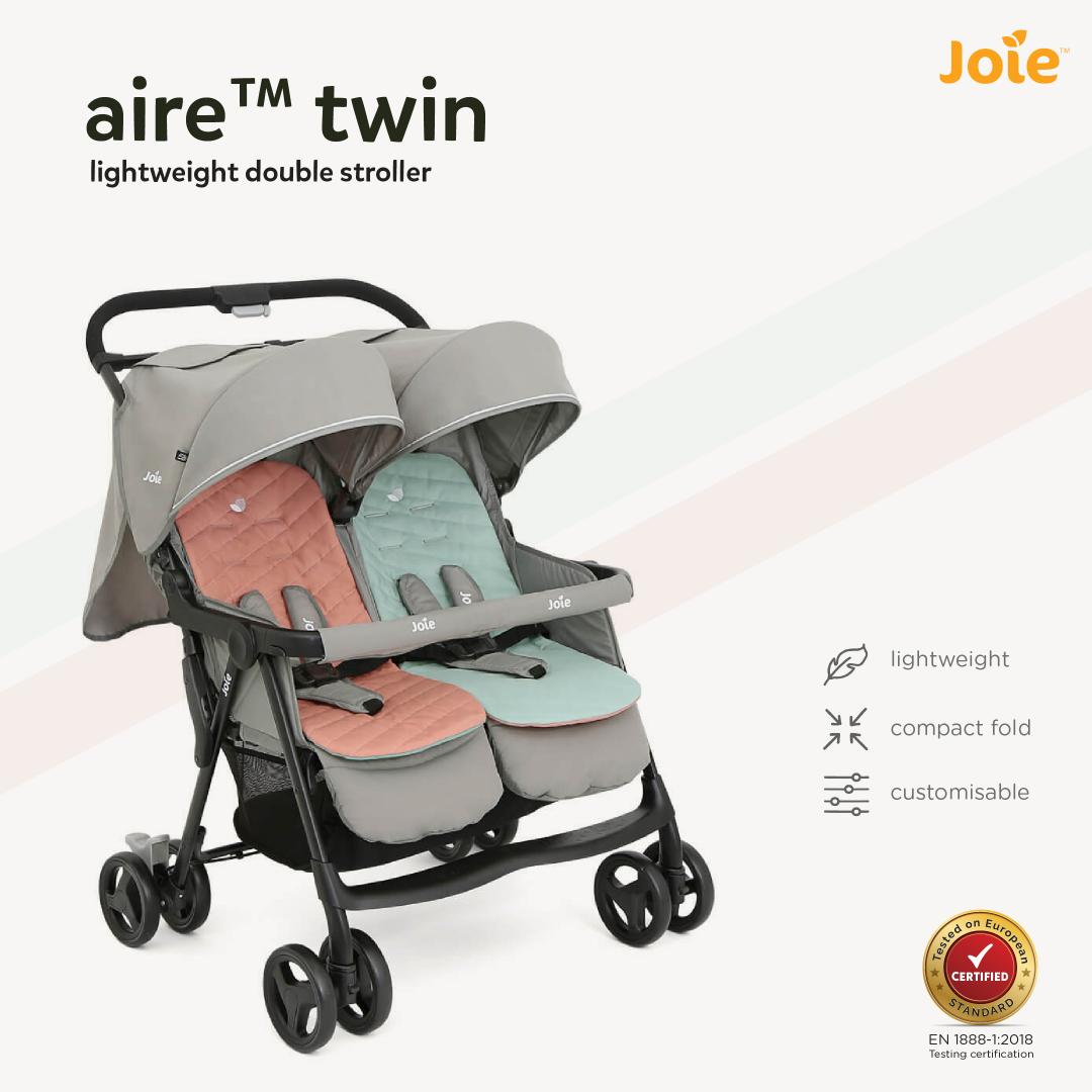 Joie Stroller Aire Twin Nectar &amp; Mineral Birth to 36 Months