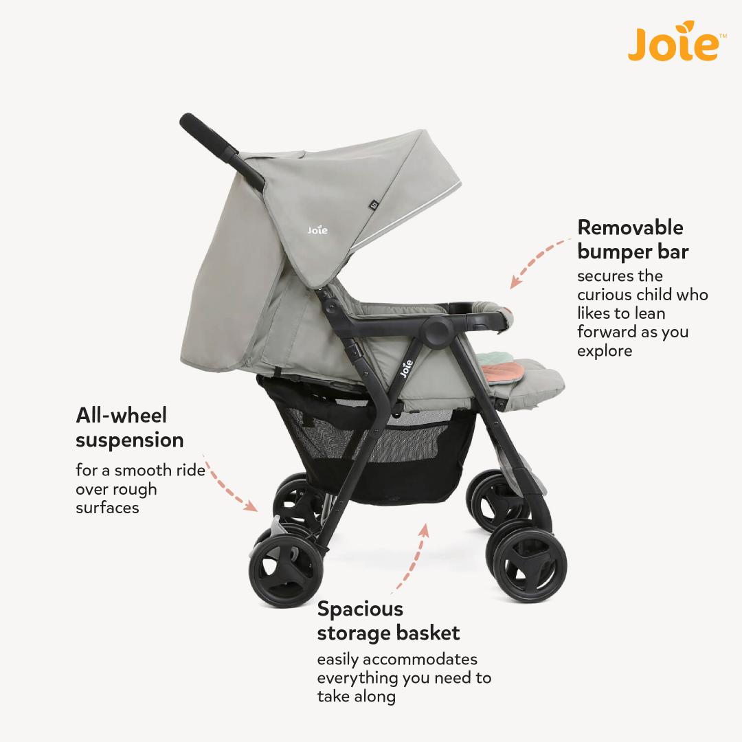 Joie Stroller Aire Twin Nectar &amp; Mineral Birth to 36 Months