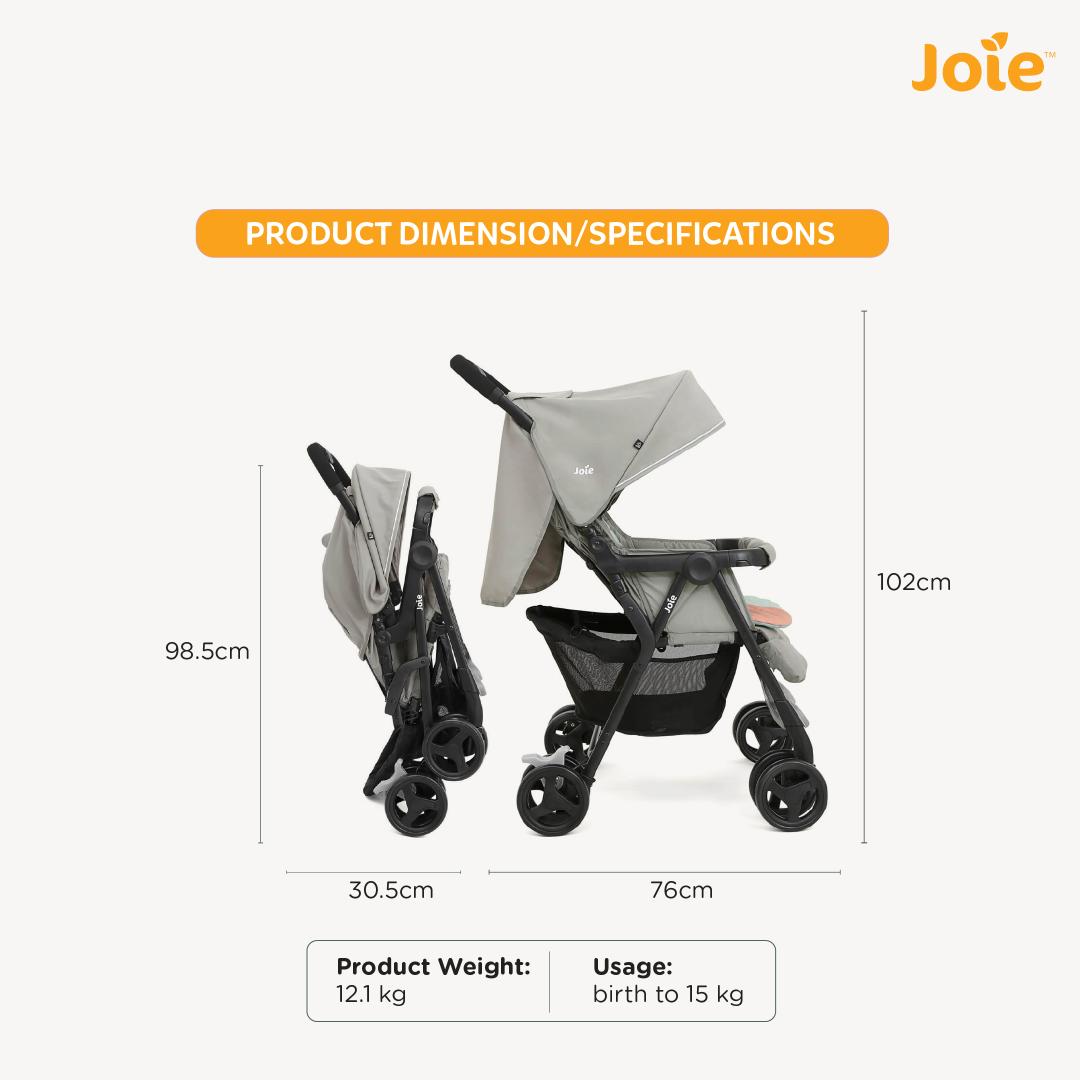 Joie Stroller Aire Twin Nectar &amp; Mineral Birth to 36 Months