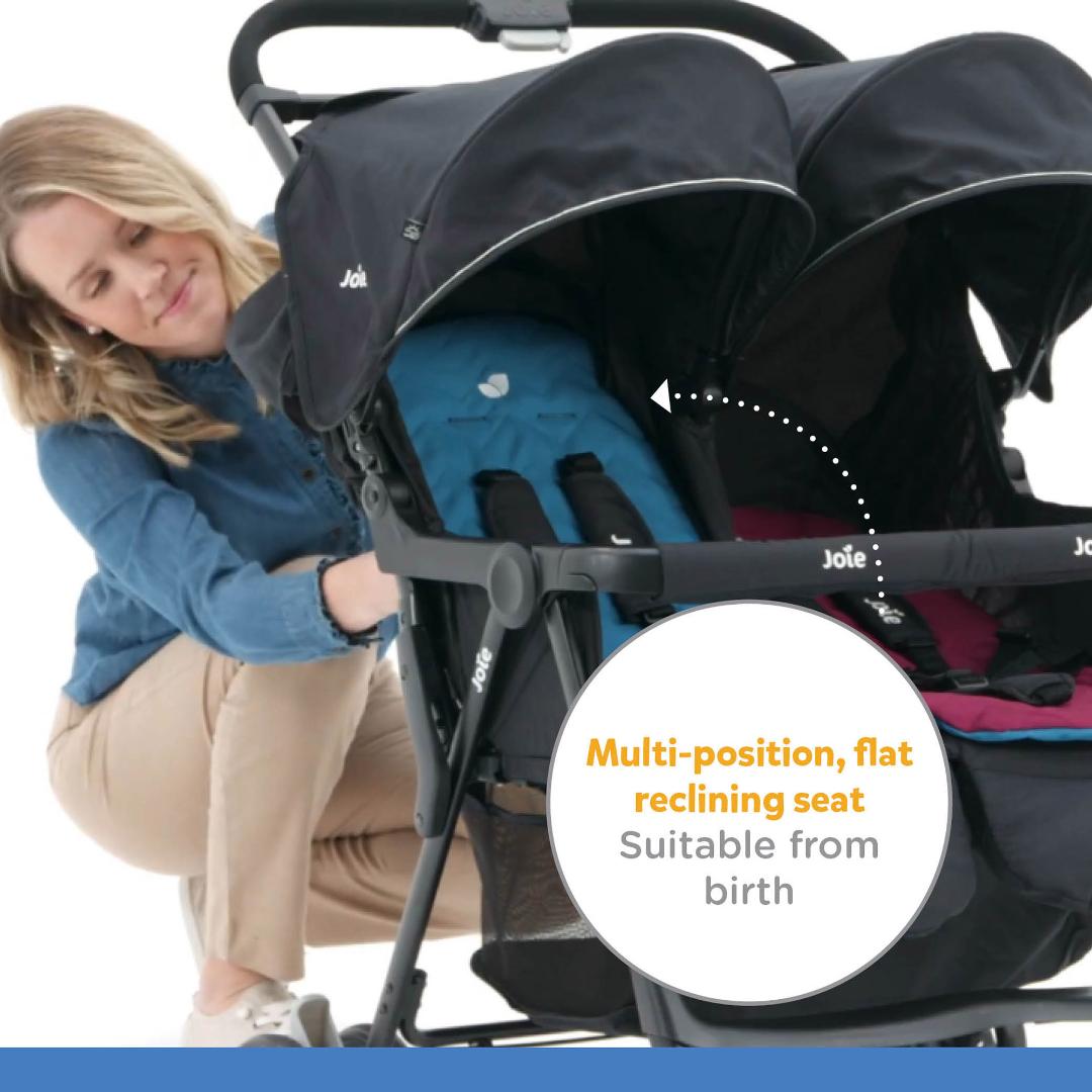 Joie Stroller Aire Twin Rosy &amp; Sea Birth to 36 Months