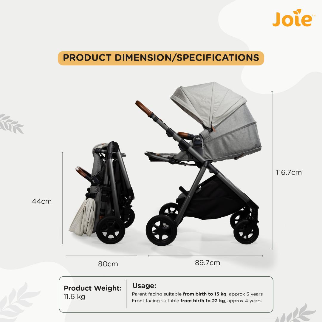 Joie Stroller AERIA S Oyester Birth to 48 Months