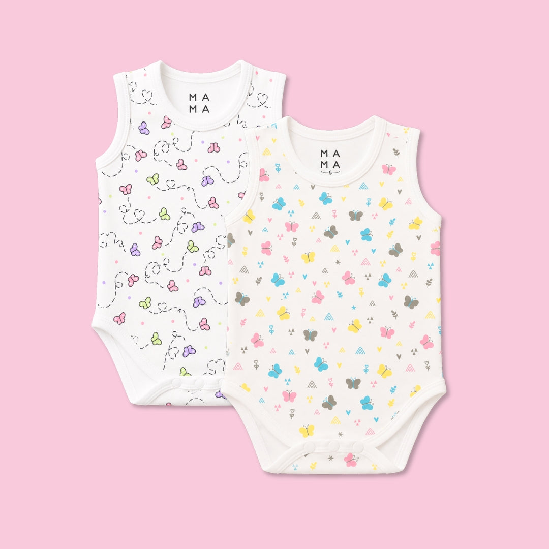 Pack of 2 Snap Inner Suits (Lil Fleas+Colorful Butterflies)