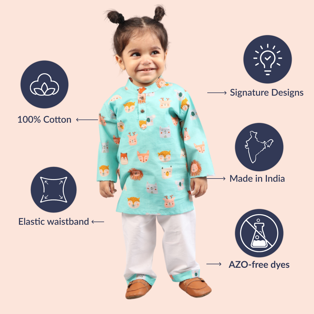 Shy Animals Kurta Set