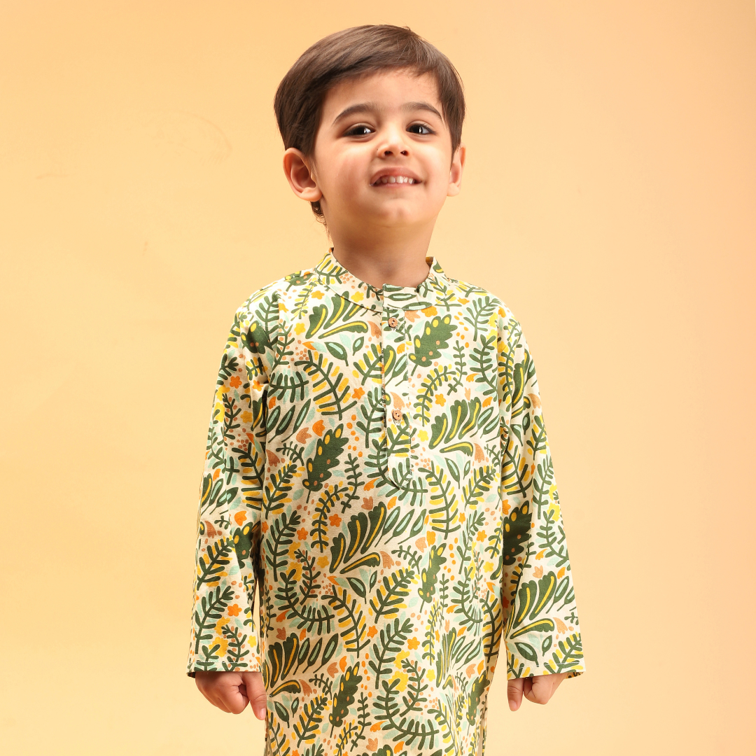 Summer Leaves Kurta Set