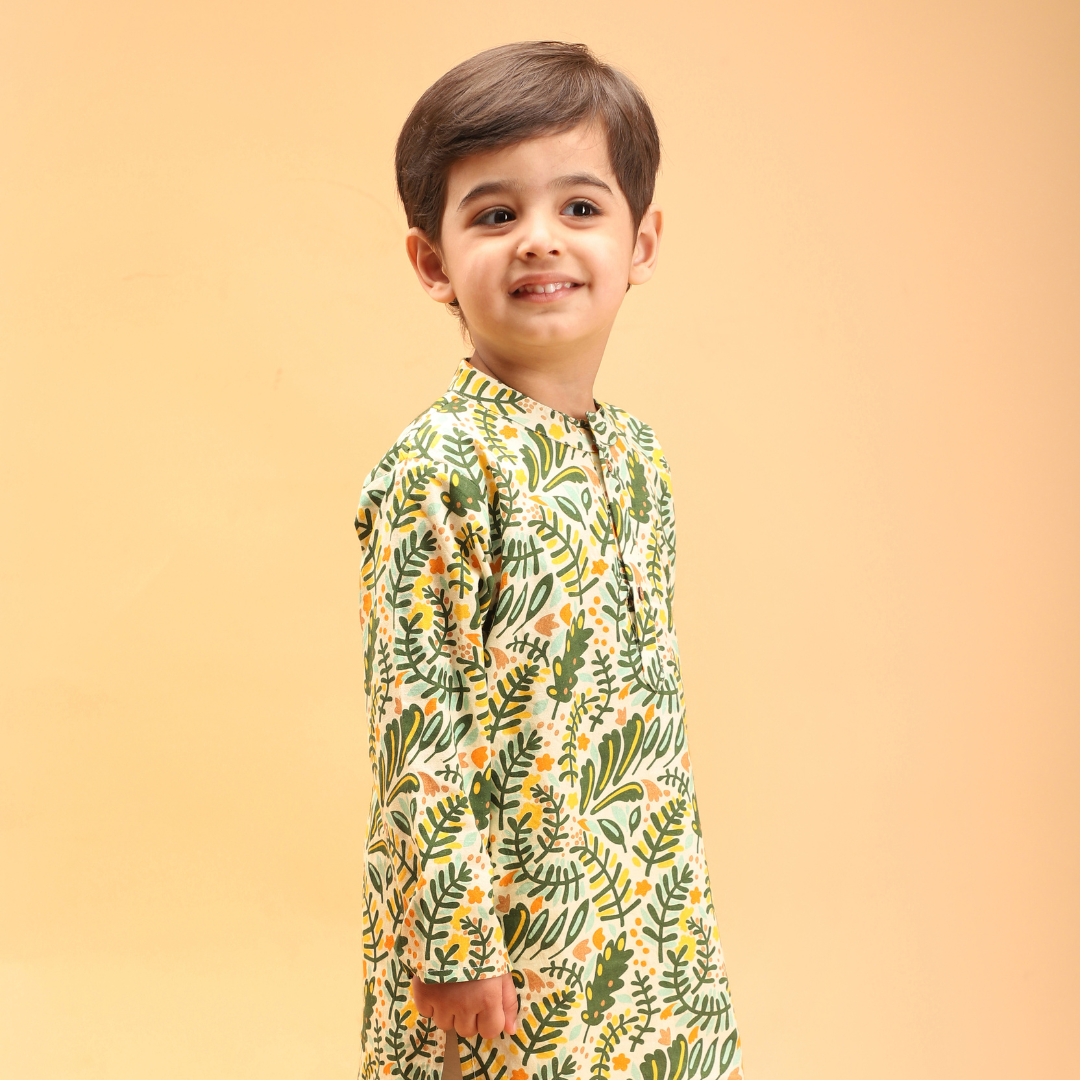 Summer Leaves Kurta Set