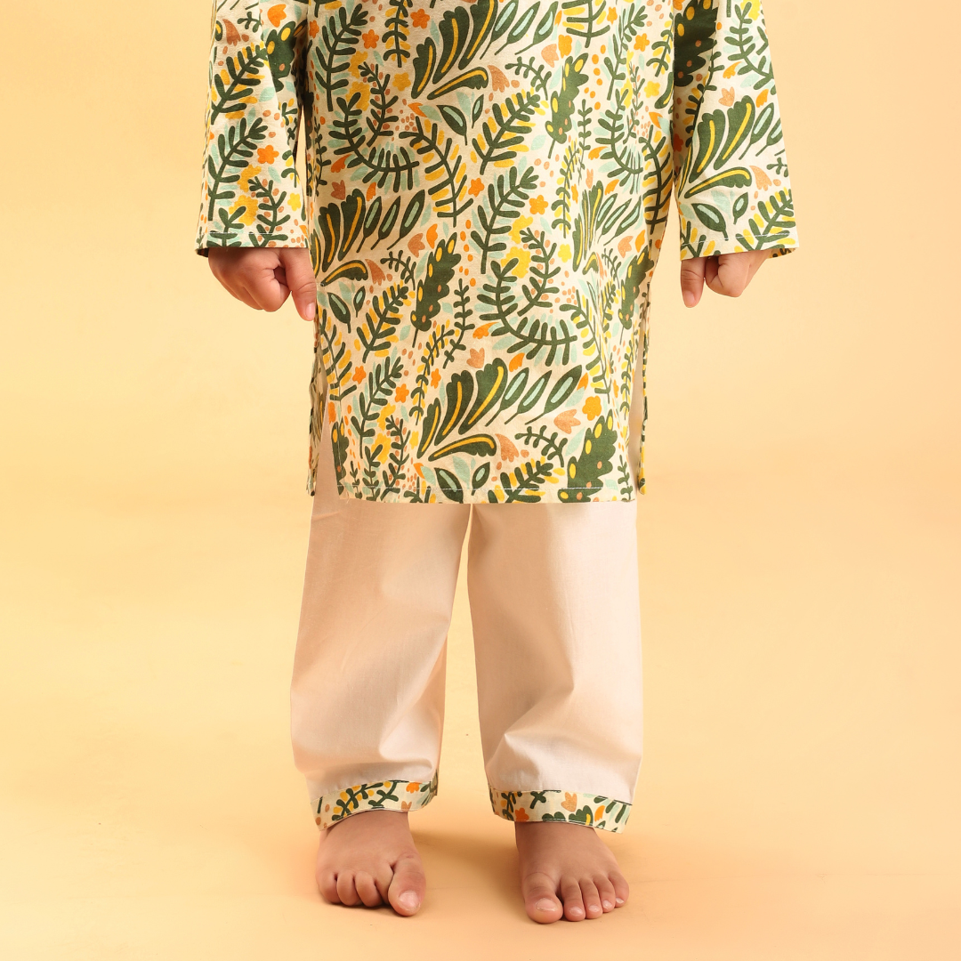 Summer Leaves Kurta Set