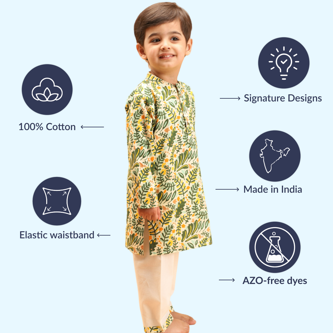 Summer Leaves Kurta Set