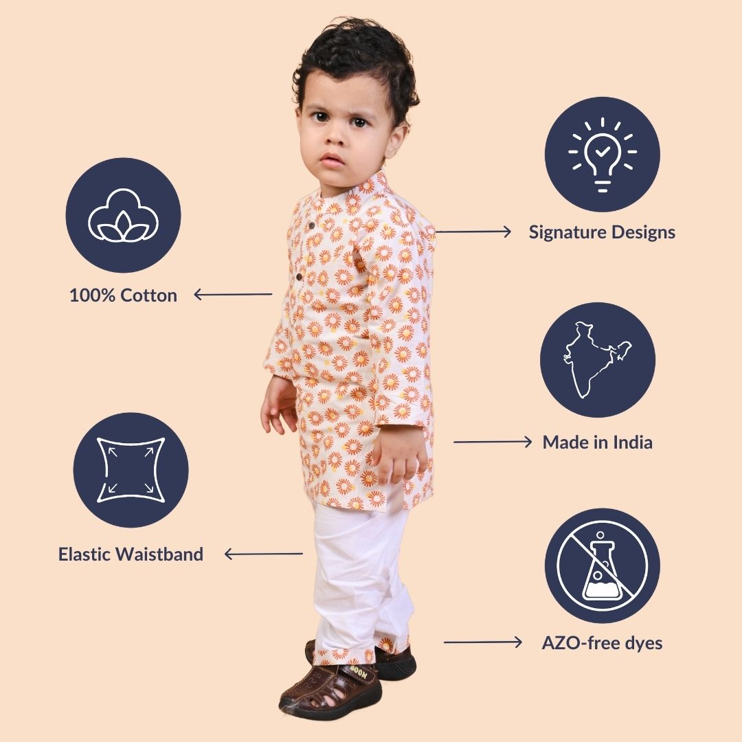 Sunflower Cotton Kurta Set