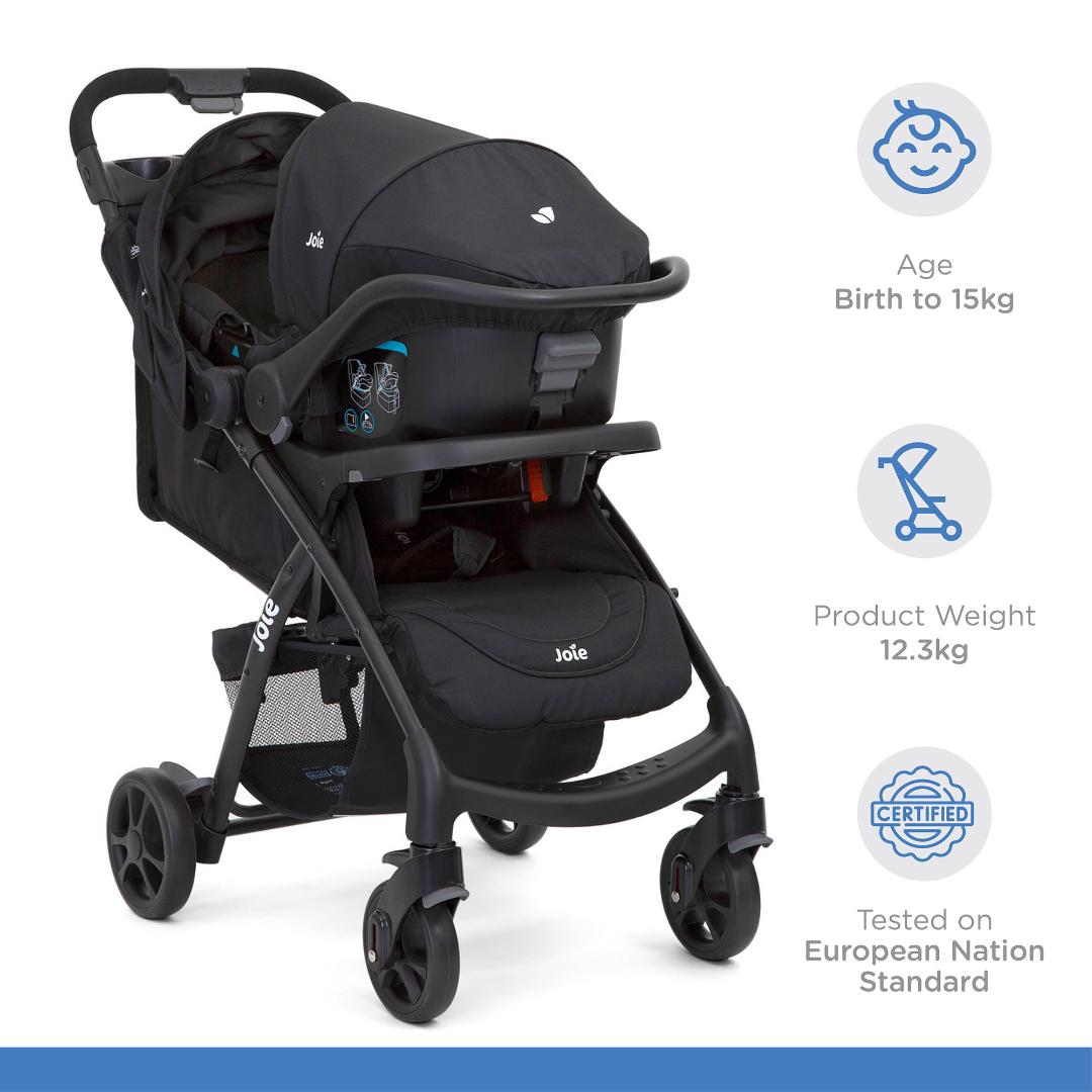 Joie Travel System Muze Lx TS Coal Birth to 36 Months