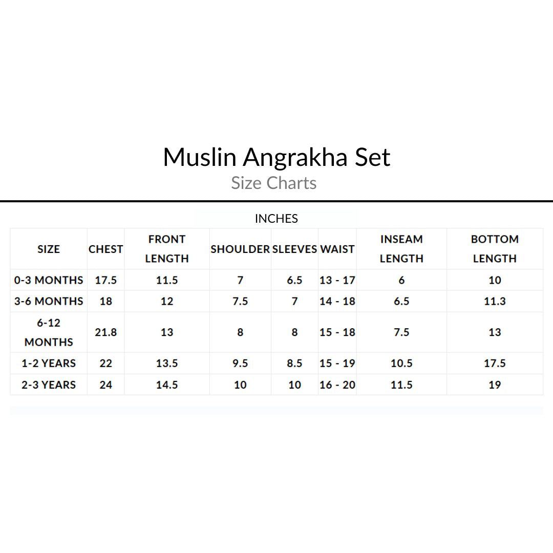 Summer Daisies Muslin Angrakha Set