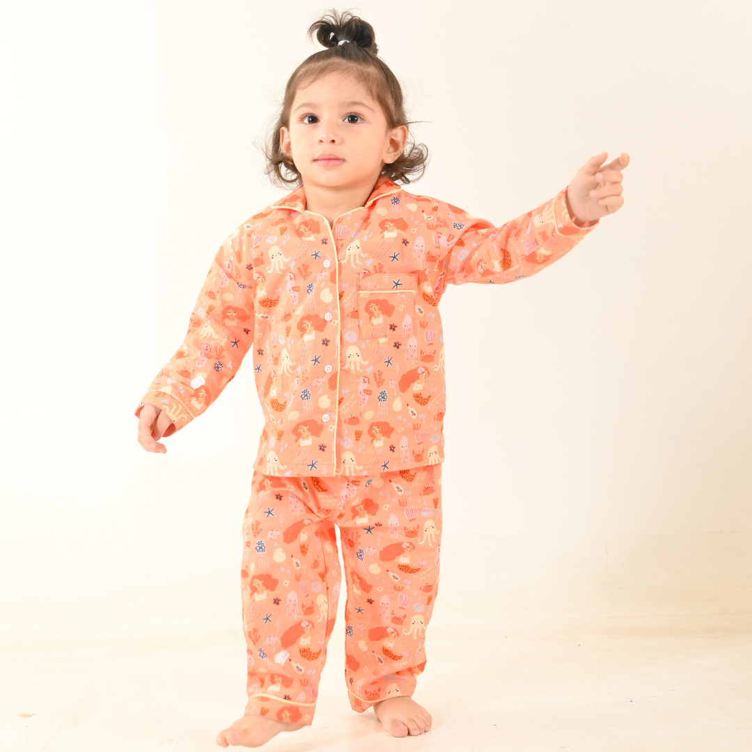 Sealife Full Sleeves Night Suit