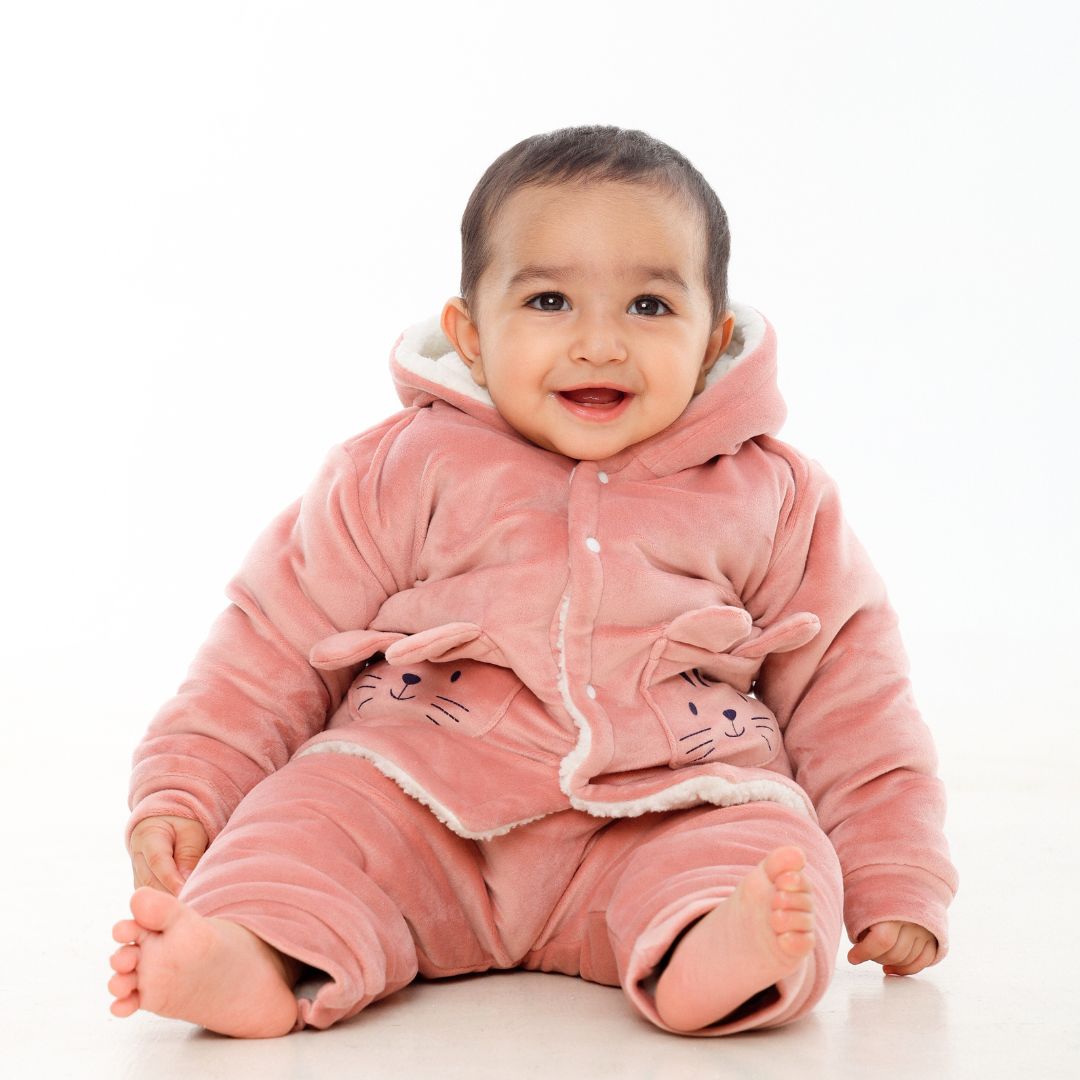 Wild Cat Velvet Co-ord Set with Sherpa