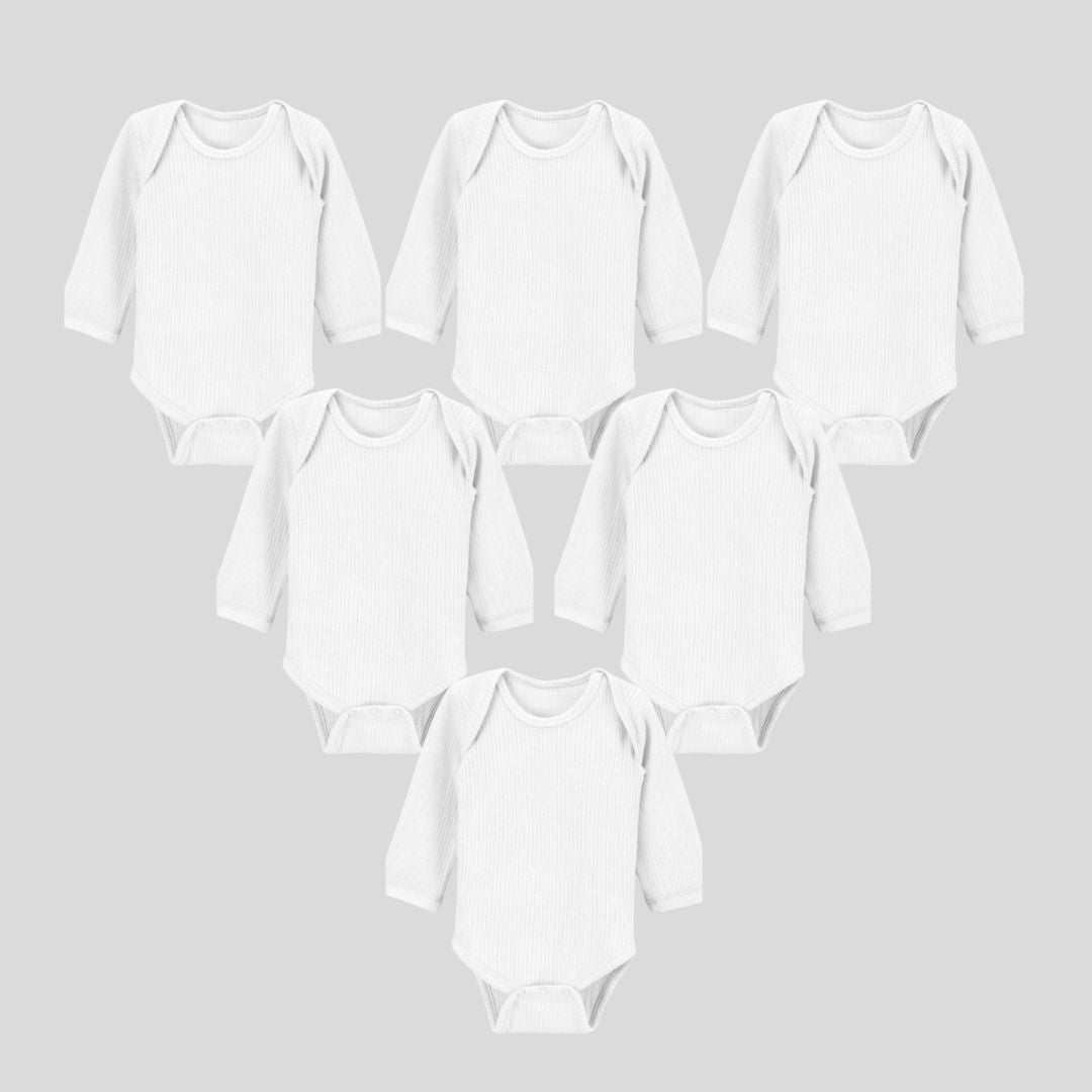 Pack Of 6 Thermal Rompers (NB - 2YRS)