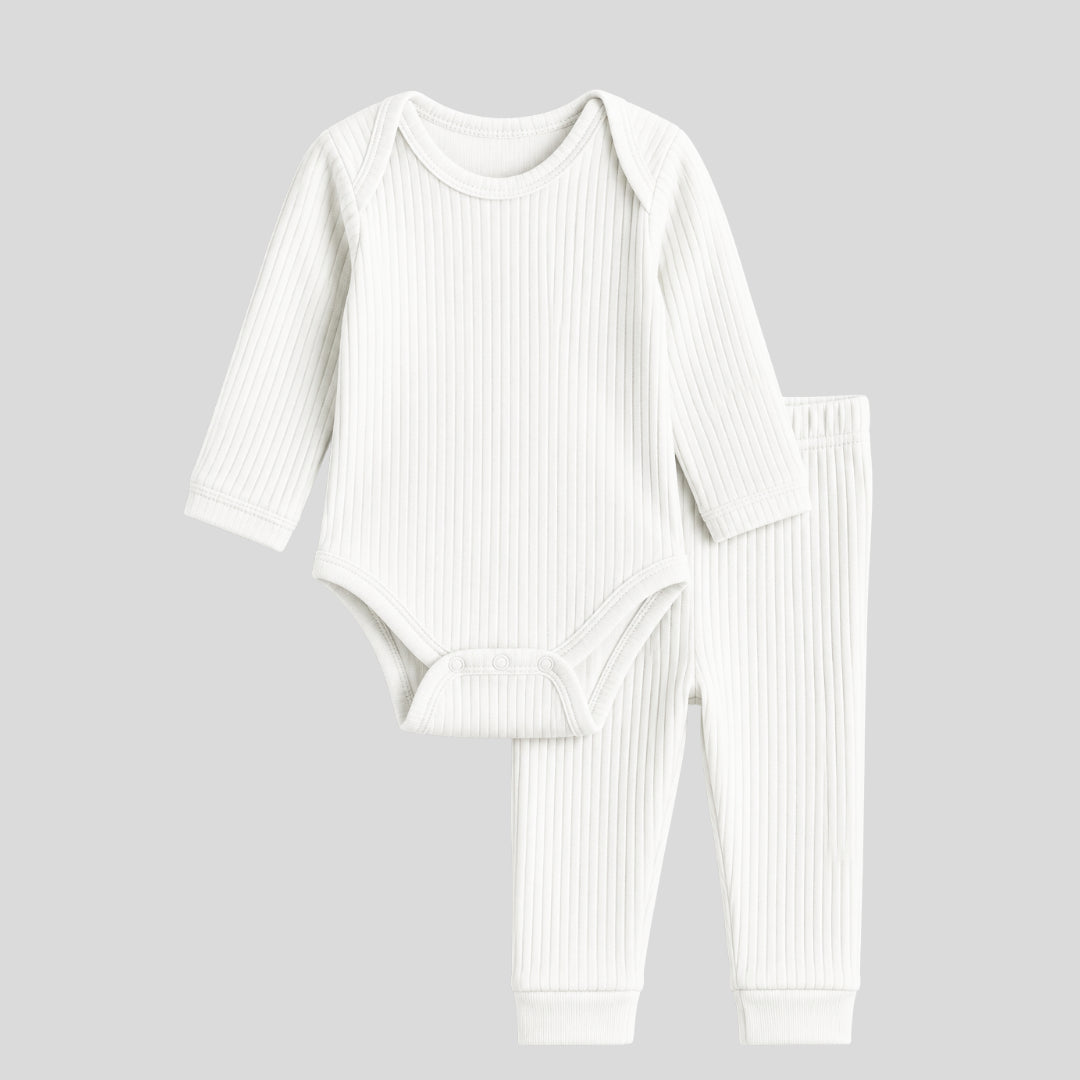 Thermal Set White ( Romper + Legging )