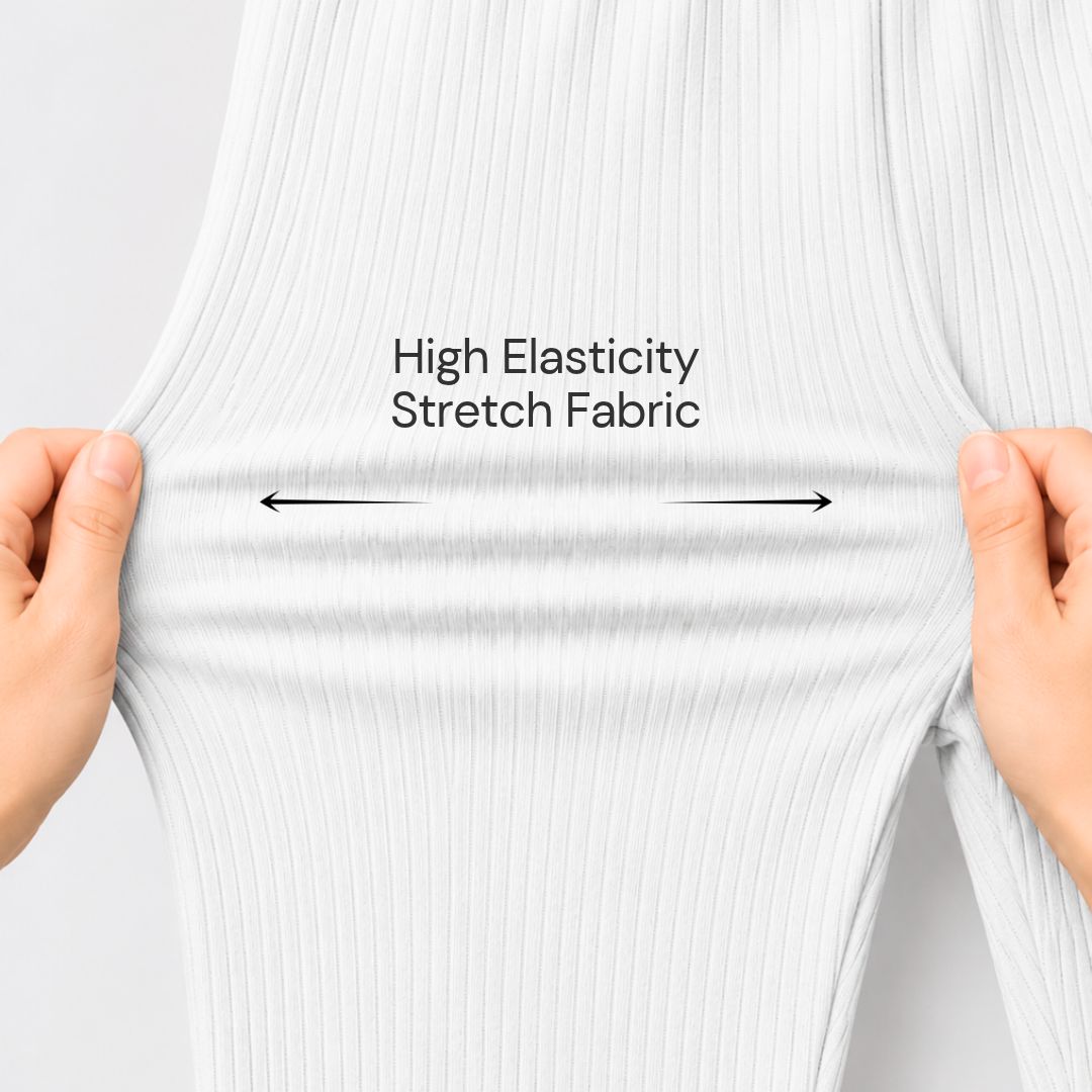 Thermal Set White ( Romper + Legging )