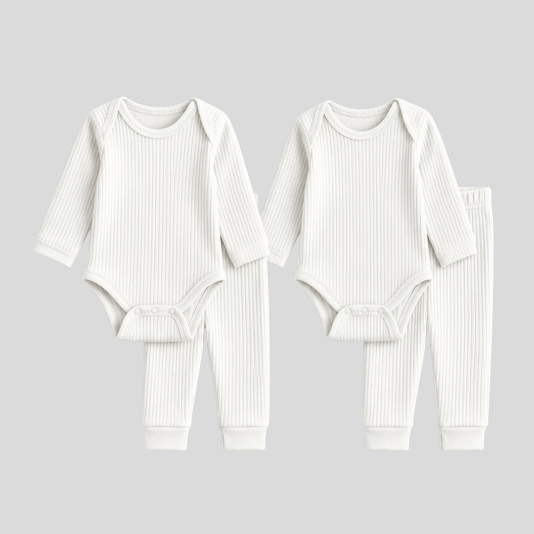 Pack of 2 Thermal Set White ( 2 Romper + 2 Legging )