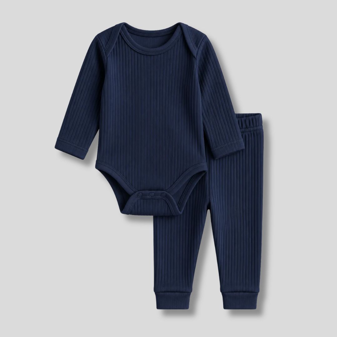 Thermal Set Navy ( Romper + Legging )
